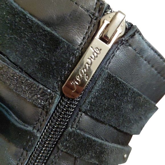 Regarde Le Ciel Black Leather Ankle boots Women's Black Booties Size 10 - Picture 7 of 12